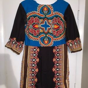 Custom made African print midi pencil dress